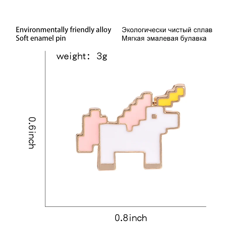 Розовый Коллекция эмали штырь Кошка Лошадь демон Secret записи файла Сердце Круглый