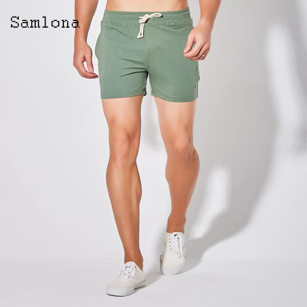 2021 Stylish simplicity Men Fashion Leisure Shorts Casual Drawstring Shorts Men Straight Half Pants Sexy All-match Beach Shorts