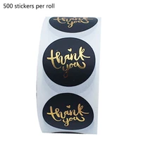 500pcsroll thank you stickers gold foil seal label scrapbooking wedding decor