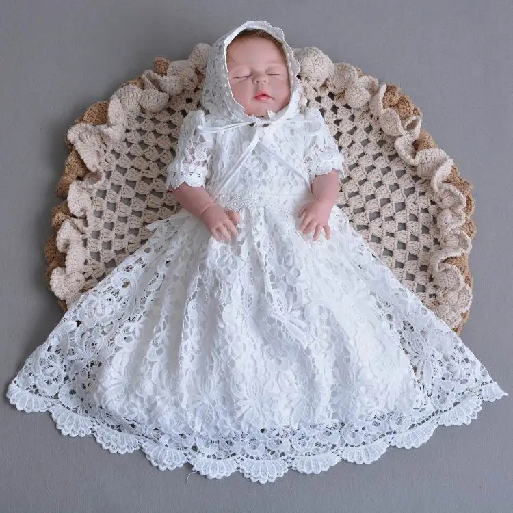 Retail Infant Baby Girl Lace Long Length Dresses Christening Gown Tulle Formal First Birthday Dress 0-30 monthes E108 | Мать и ребенок