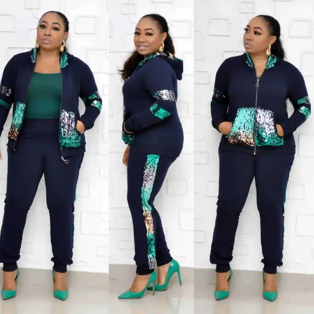 Осень 2019 сексуальная мода африканские женщины блестящие фотообои комплект из