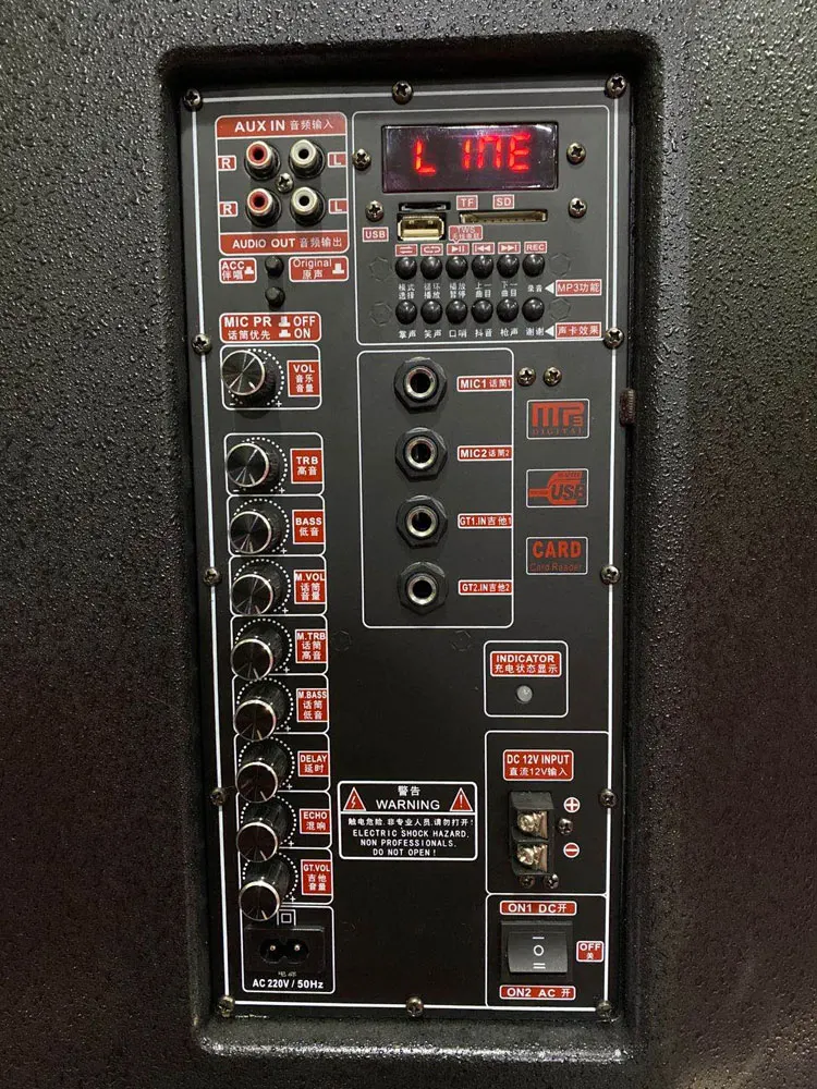 値段 15インチのホイールが付いた高品質の木製スピーカー,2つのワイヤレスマイクを備えた大きくて強力なサウンド,パーティー,結婚式,新しい2020