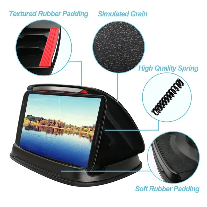 

Car GPS Mount Holder For Navigation 3-6.8 Inch Phone Free Mat Gift Tablet Anti Stable Slip Bracket Stand Dashboard With Sta R1V5