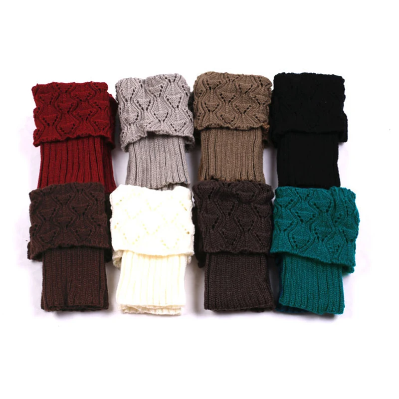 

1 Pair Loose Women Crochet Boot Cuffs Knit Toppers Boot Socks Winter Leg Warmers Winter Solid Warm Keeper Short Boot Toppers