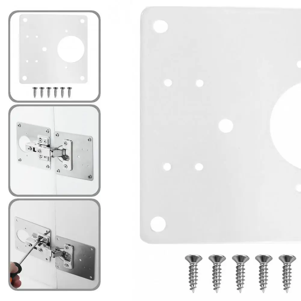 

Stainless Steel Practical High Strength Stable Hinge Panel 2 Colors Hinge Repair Mount Stable for Cabinet