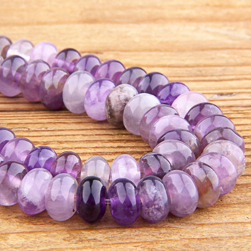Натуральные пурпурные аметисты хрустальные камни бусины свободные разделители