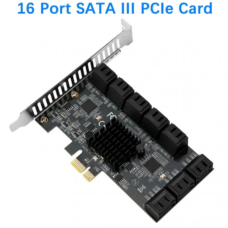 

Адаптер расширения SATA PCI e, 16 портов, SATA 3,0 на PCIe x1 x16