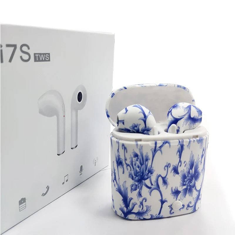 Mangoman i7s Tws Wireless Headphones Bluetooth Earphones Air Earbuds Handsfree in ear Headset wireless bluetooth headphones i7s - Цвет: I7SBLWT