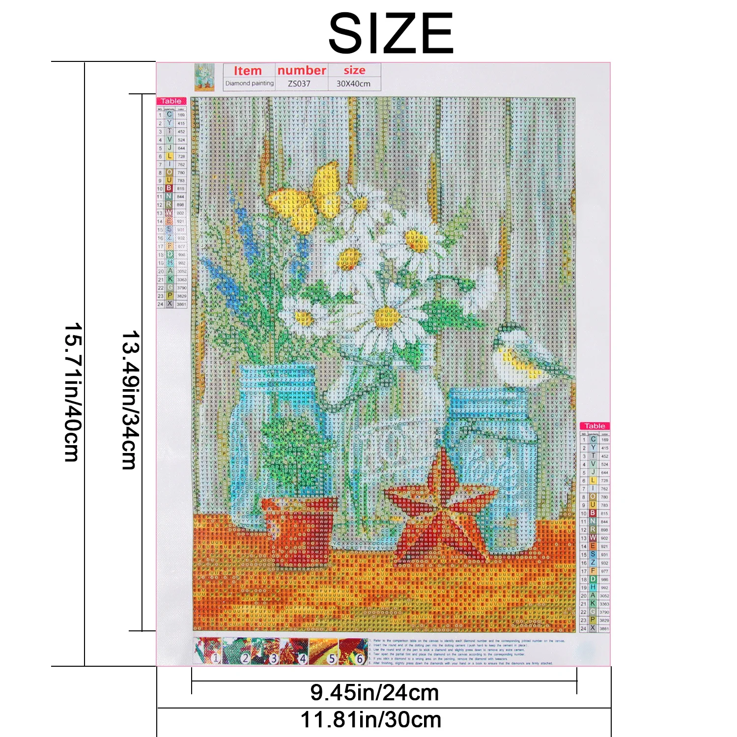 

DIY Diamond Mosaic Embroidery Cross Ctitch Kits Daisy Flower Canvas Painting Art Picture Gifts Home Decoration Easy To Drill