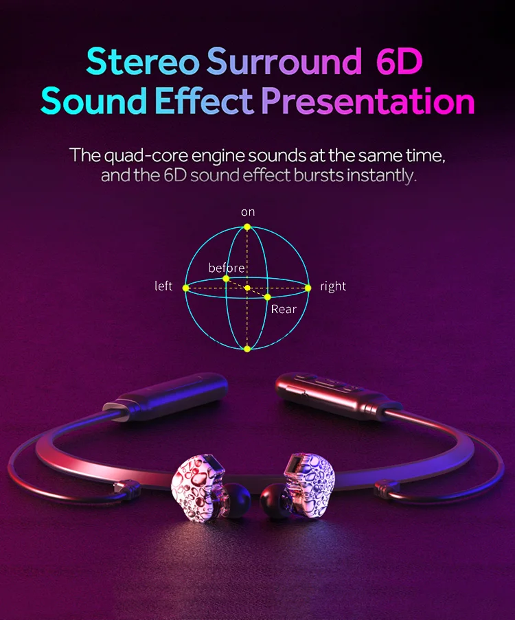 FMJ S3 наушники Bluetooth 5 0 Двойной аккумулятор 135 мА/ч сменные провода 6D звук