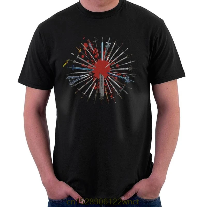2020 Новая коллекция мужских футболок с принтом Забавный меч фантазии camiseta masculina wo