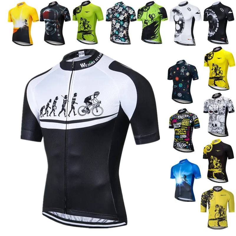 

Weimostar evolution Men's Cycling Jersey Tops Breathable Bike Jersey Tops Mountain Cycling Clothing Quick Dry Bicycle Shirt Ropa