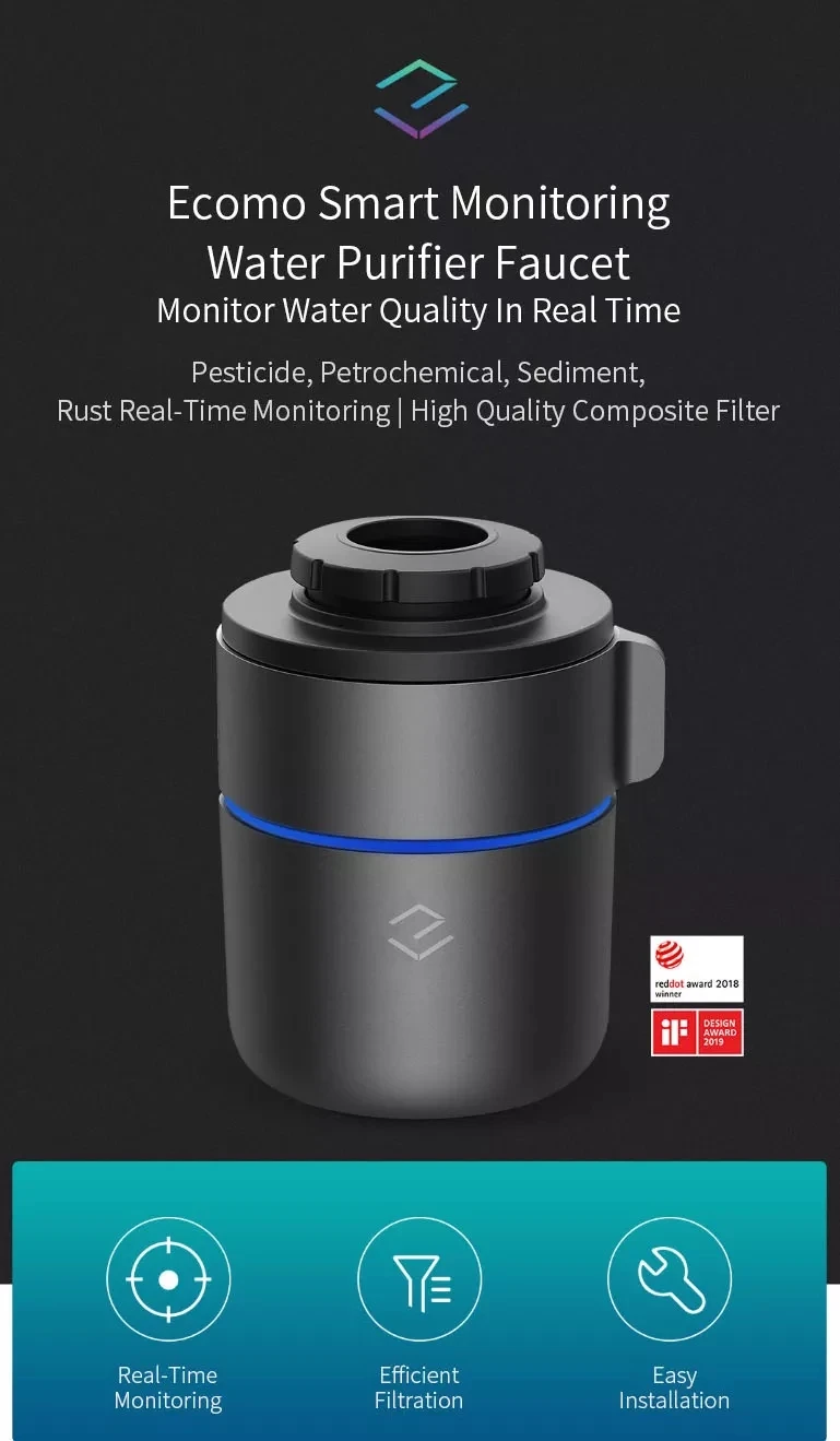 Xiaomi Ecomo Smart APP мониторинг очиститель воды кран кухонный очиститель воды инструмент Электрический водопроводный кран канализационный фильтр