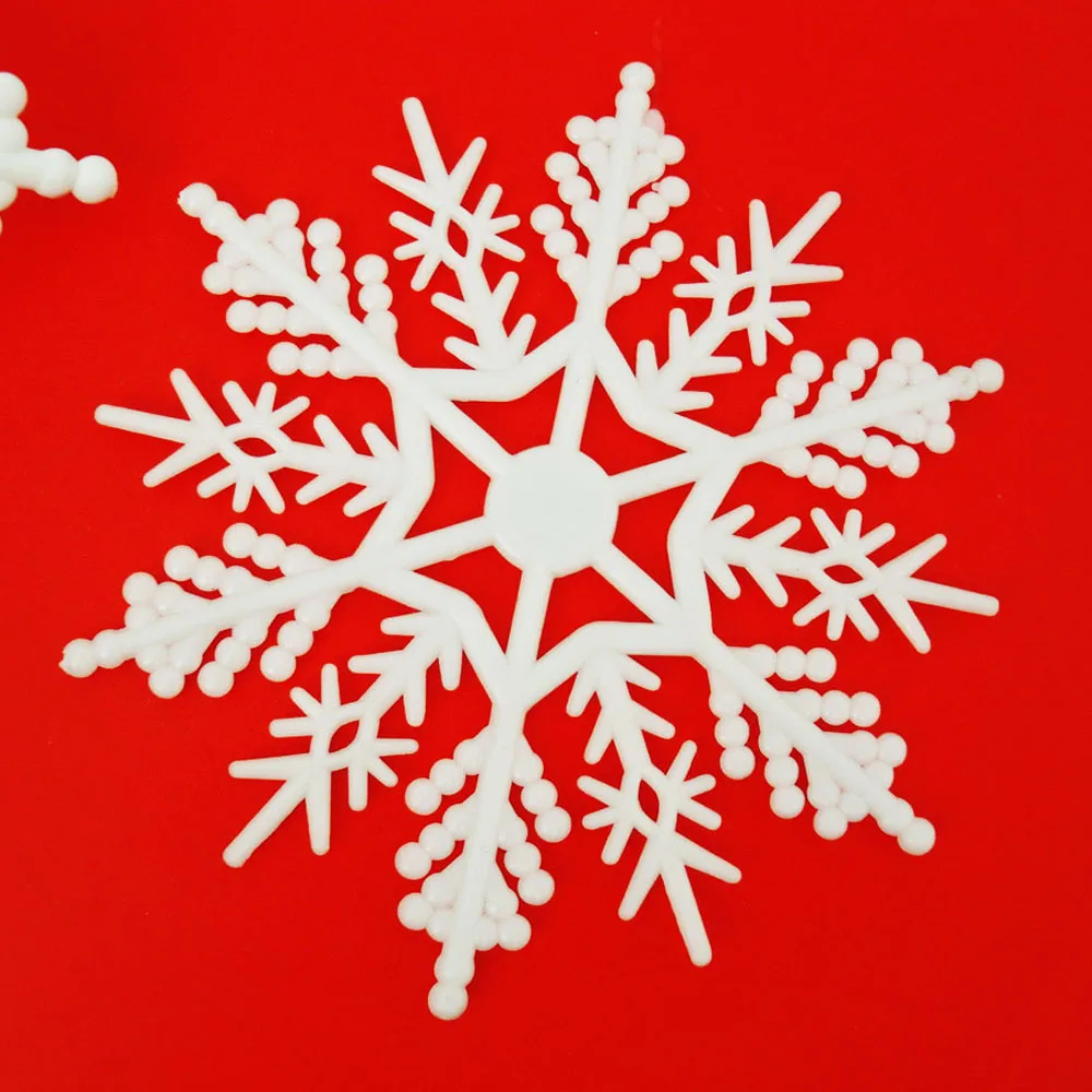 10 см белые и прозрачные поддельные снежинки Очаровательное украшение на