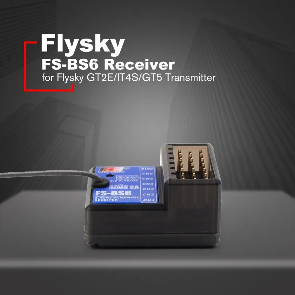 Flysky FS-BS6 6CH мини приемник с гироскопом система стабилизации для GT2E/IT4S/GT5 передатчик