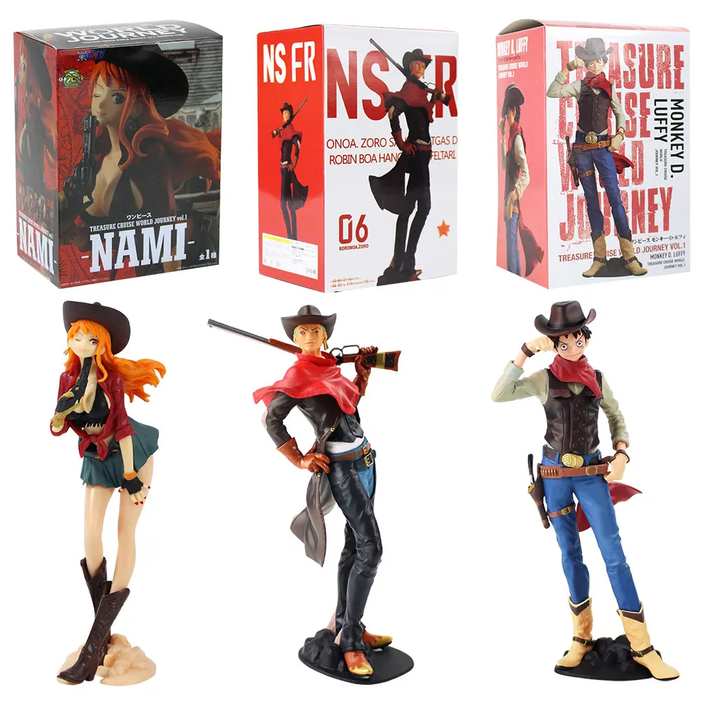 

World Journey Vol.2 Luffy Nami Zoro Cowboy PVC Action Figure Toy