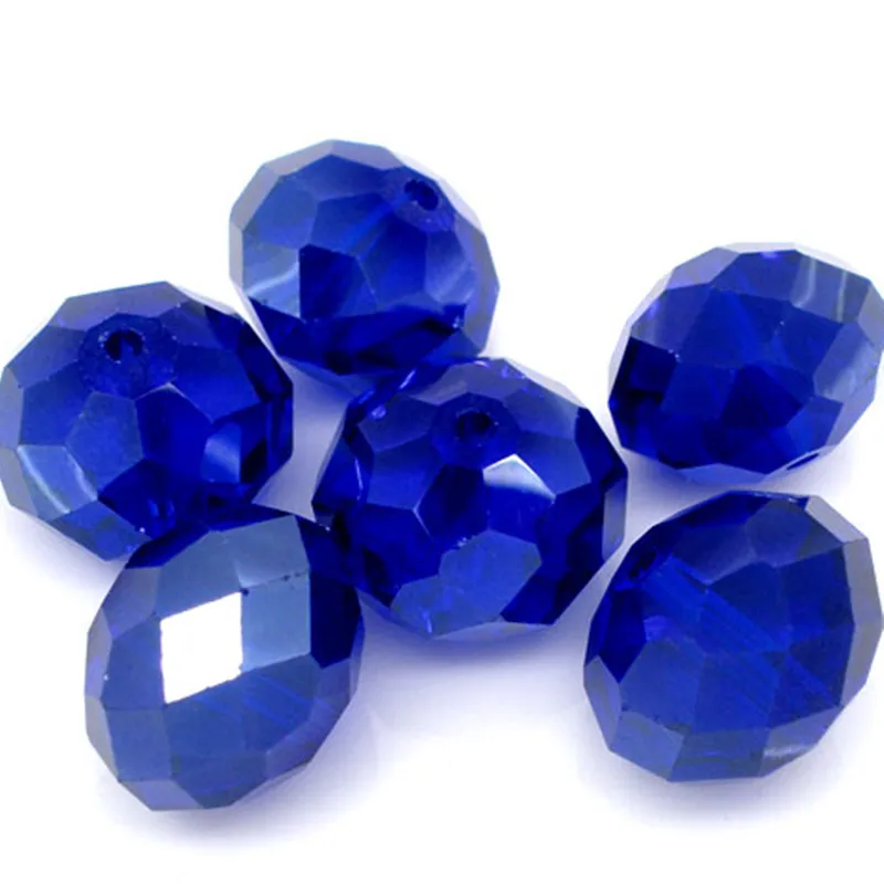 DoreenBeads стеклянные бусины россыпью Плоские Круглые темно синие прозрачные