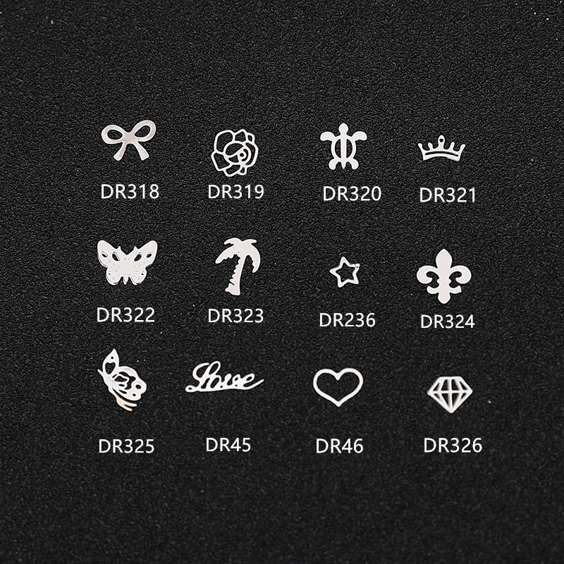 

100Pcs Butterfly Nail Decals Ultra-thin Flakes 5mm Metallic Nail Art Rivet Salon Accessories Gold Colors 3D Nail Decorations