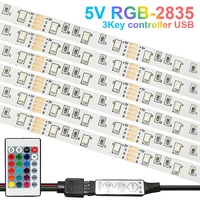 dc 5v 3 key smd2835 rgb led flexible tape diode bluetooth remote control lighting led strip lights tv background luces led decor
