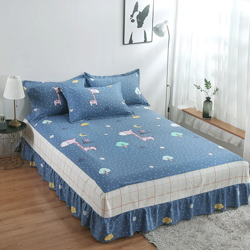 3 шт. Комплект постельного белья с принтом животных из натурального хлопка | Дом и