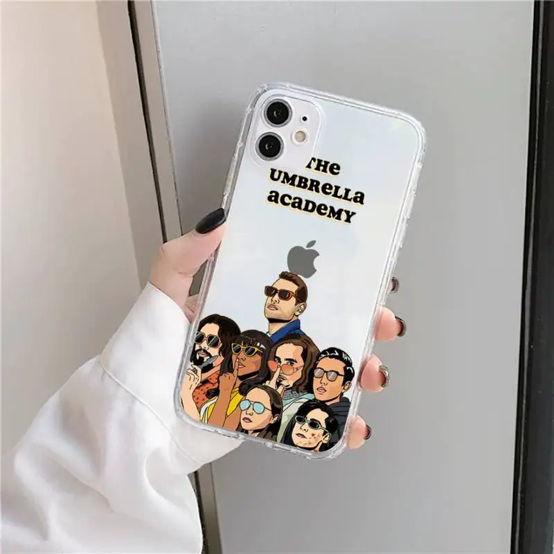 

The Umbrella Academy Phone Case Transparent for iPhone 11 12 mini pro XS MAX 8 7 6 6S Plus X 5S SE 2020 XR