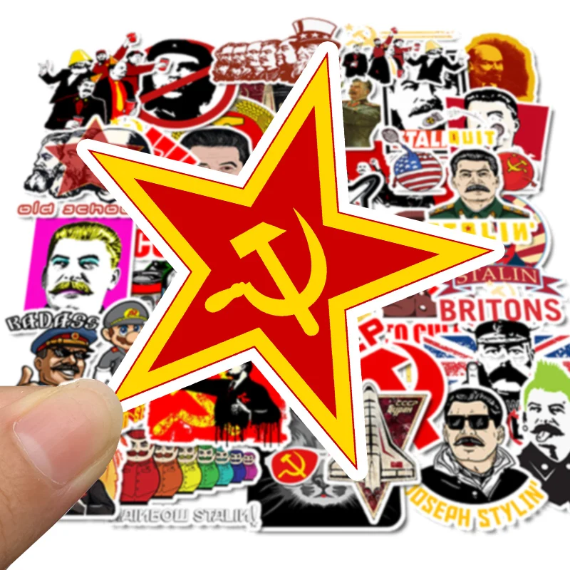 

50Pcs Mixed Stalin USSR CCCP Graffiti Stickers for DIY Laptop Luggage Refrigerator Door Decor Waterproof Toy Sticker