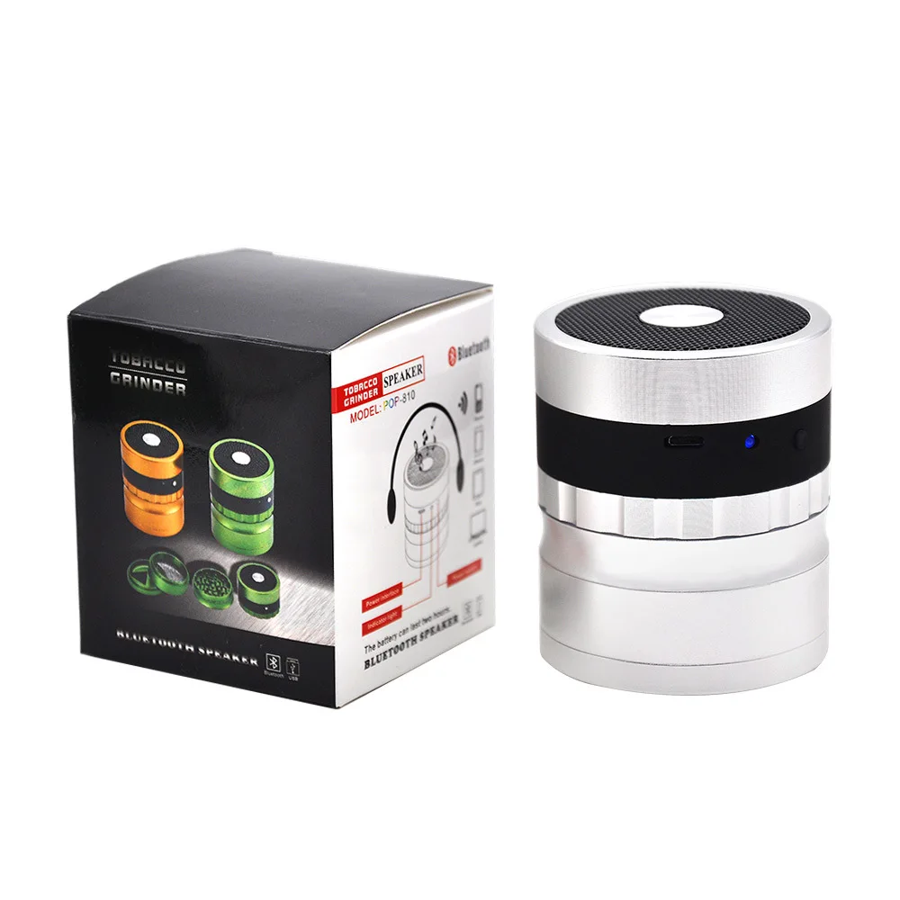 Премиум-приведенный в действие Bluetooth книжная полка колонки жернов для трав