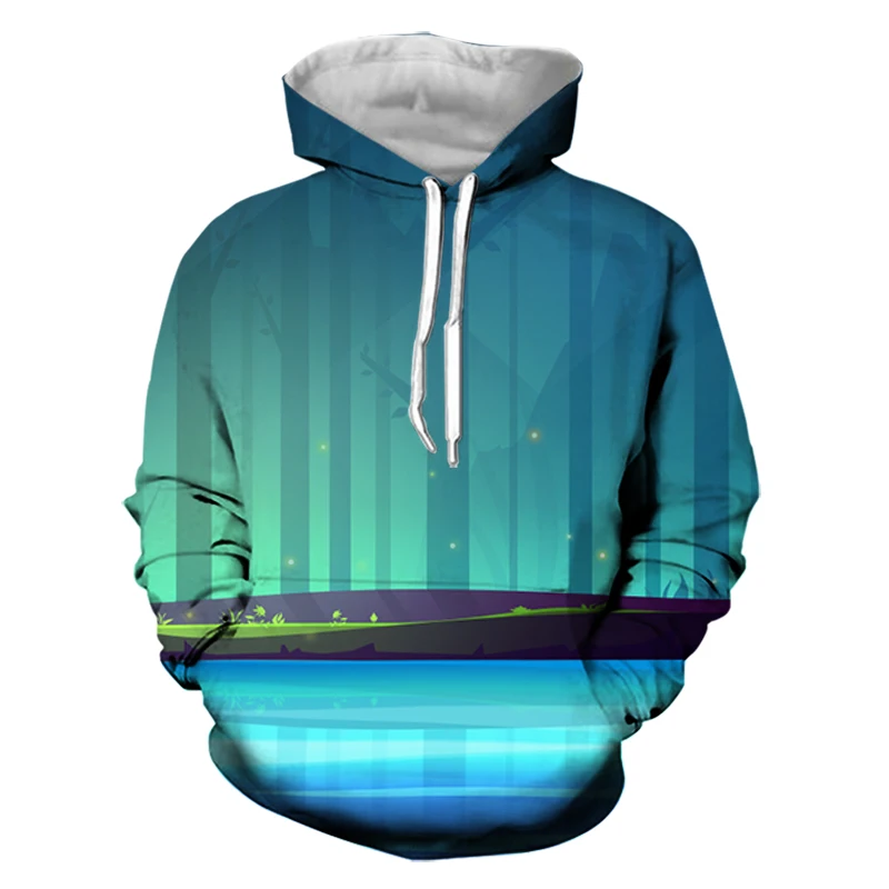 

2021 New 3D Printing Style Men Hoodies Fashionable with 3D Planet Print Men's Funny Hoodies Hooded Oversized S-7XL