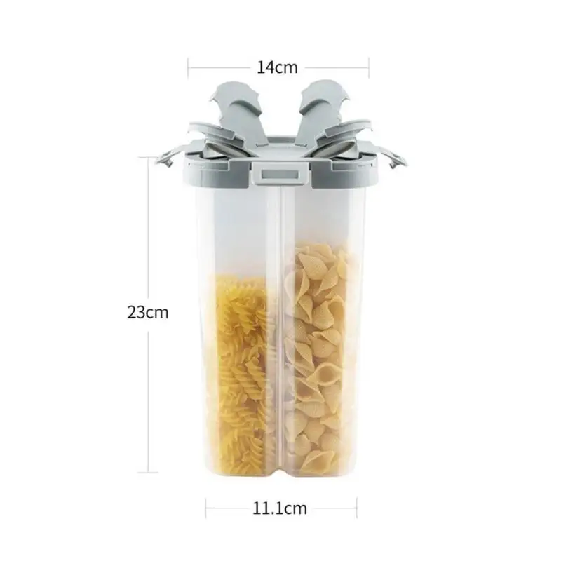 

4Grids Rotating Plastic Cereal Dispenser Storage Box Kitchen Food Container Storage Case Beans Oatmeal Grain Storage Bottle