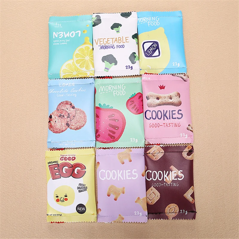 1 случайный дизайн приблизительно 11*9 см Печенья закуски фрукты ПУ сумка для монет