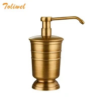 antique brass tall soap pump liquid soap dispenser holds for bathroom kitchen sinkbathroom accessories
