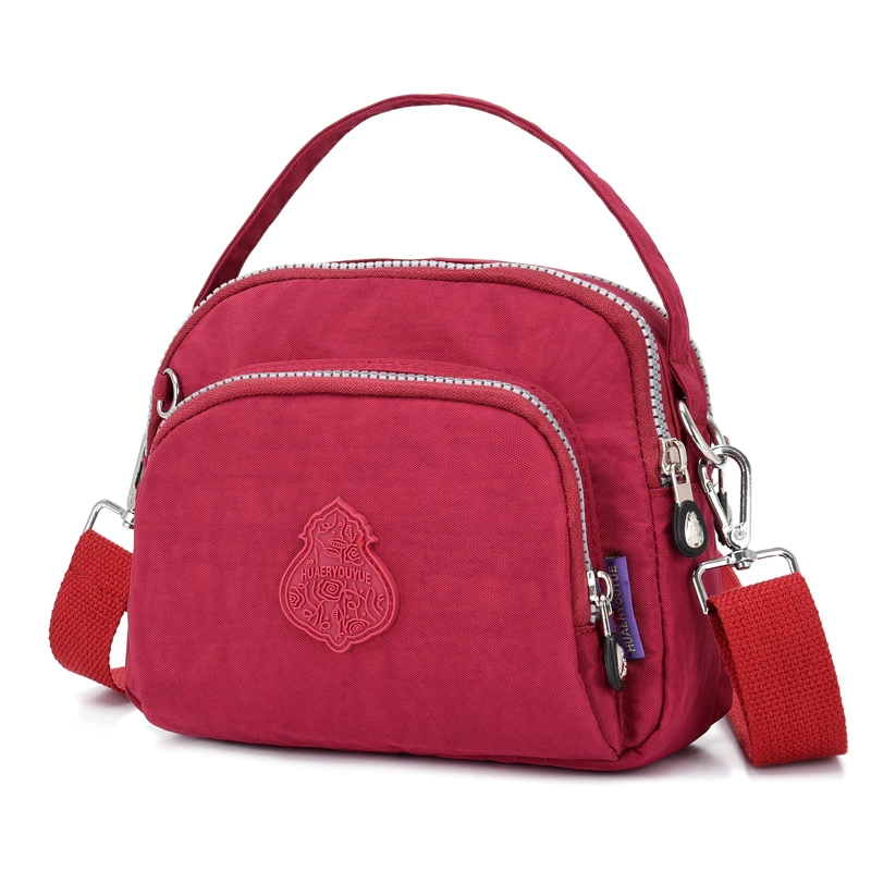 Сумки-мессенджеры Женская сумка через плечо женская Bolsa Feminina Mujer нейлоновая Водонепроницаемая большая однотонная пляжная Женская дорожная сумка - Цвет: Красный