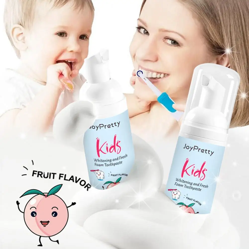 

Mild 60ml Practical Kids Whitening Fresh Foam Toothpaste Non-irritating Toothpaste Natural for Bathroom