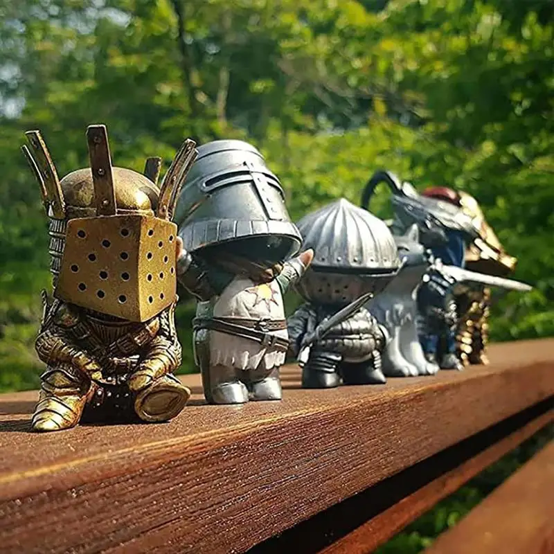 

Garden Resin Statue Knight Dwarf Guard Armored Knight Ornaments Home Decor Garden Yard Lawn Decoration