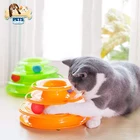 Игрушка для домашних животных, трехуровневая башня, треки, диск для кошек, Интеллектуальный диск для оплаты, игрушки для кошек, интерактивный шар для детей, фотопластина