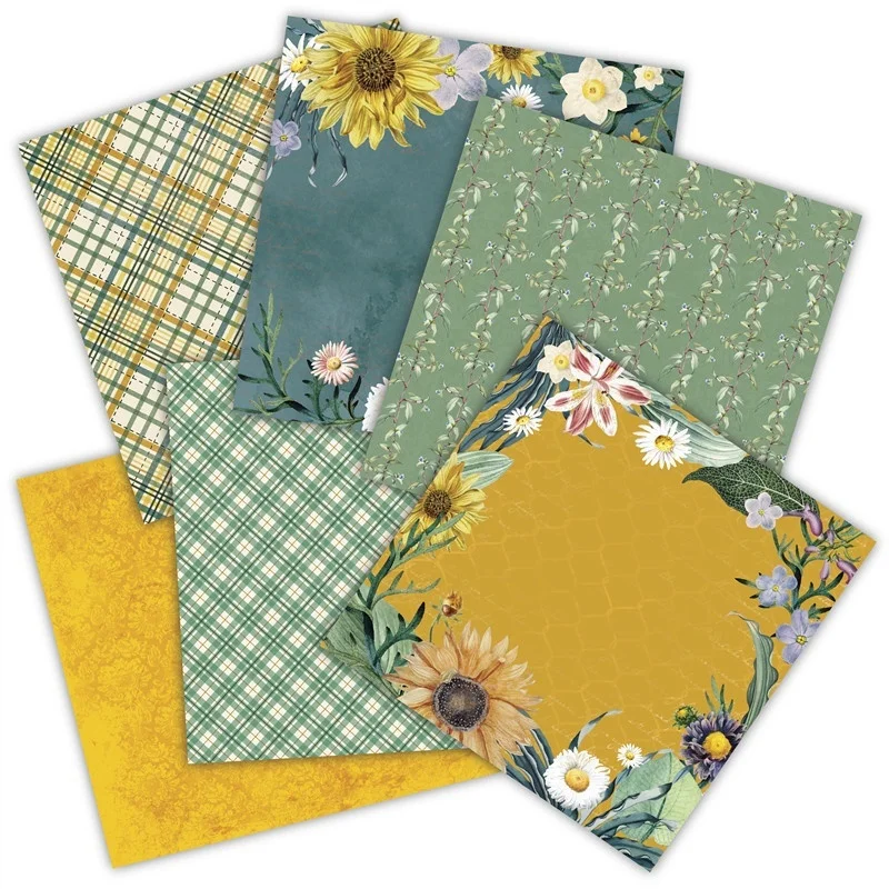 24 листа Цветочные бумажные подкладки режущие штампы искусство фон для