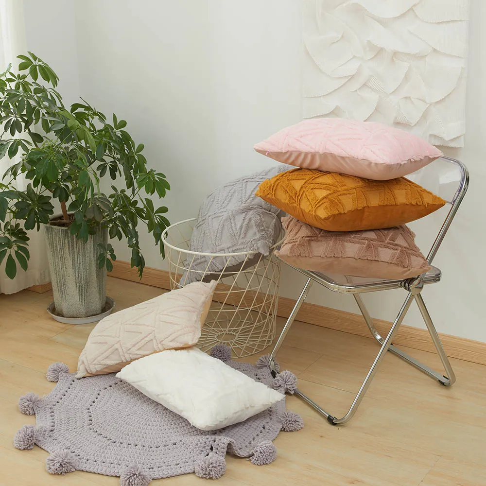 Осенний декоративный Меховой чехол для подушки украшение дивана в гостиную