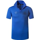Jeansian мужские спортивные футболки поло Poloshirts Гольф Теннис Бадминтон сухой Fit с коротким рукавом LSL266 синий