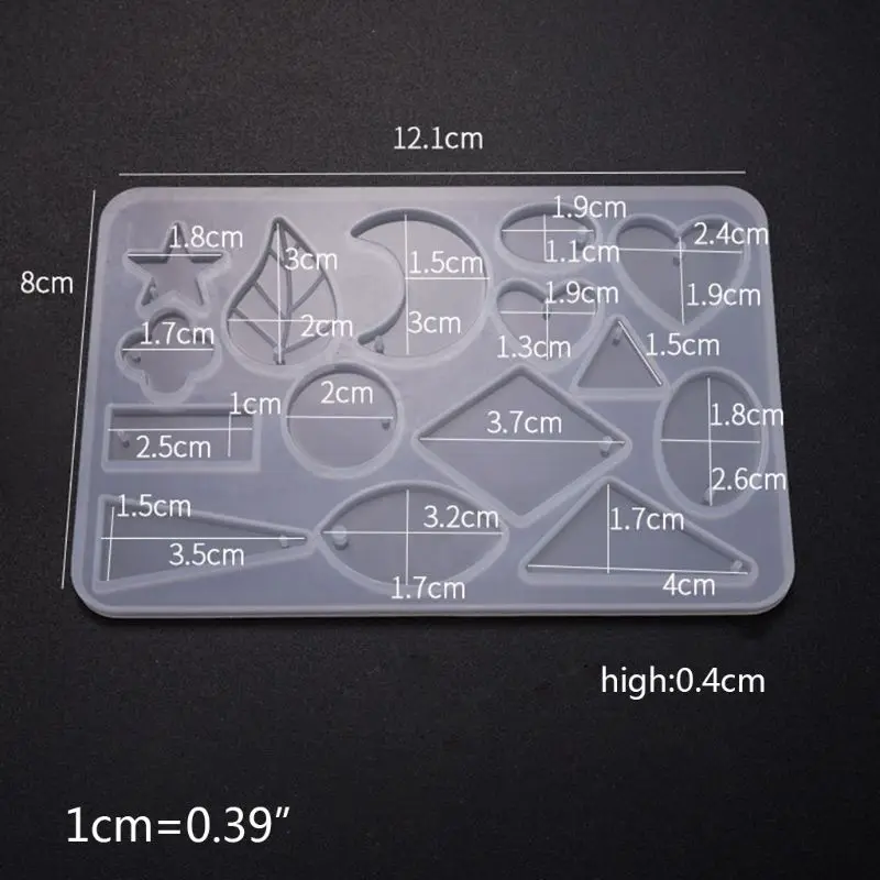 

5 Pcs/set Irregular Earring Pendant Jewelry Making Accessories Silicone Mold Set DIY Crystal Epoxy Molds 203B