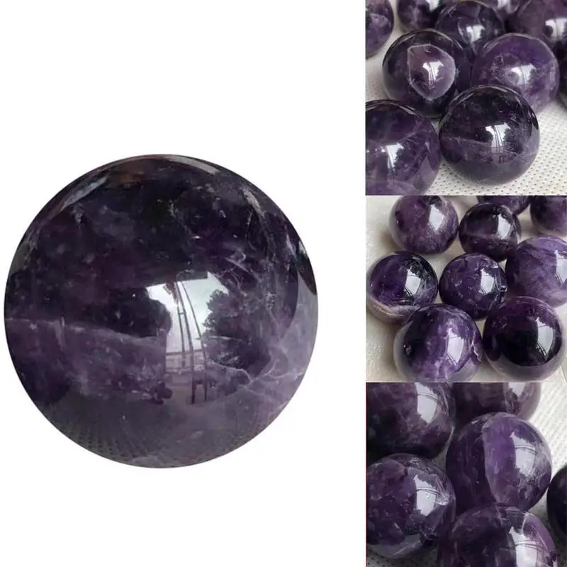 

1pc Healing Purple Stone Natural Amethyst Quartz Sphere Gift Ball Crystal Collection Home Decorations Pretty Crafts Wholesale