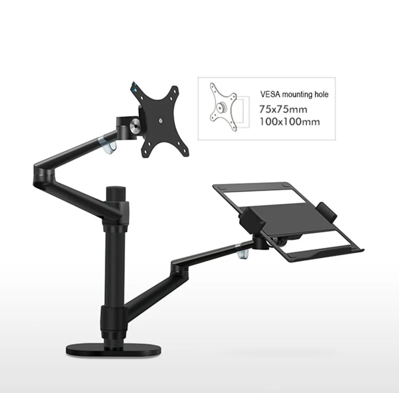 Алюминиевый Настольный держатель монитора с регулируемой высотой и двумя