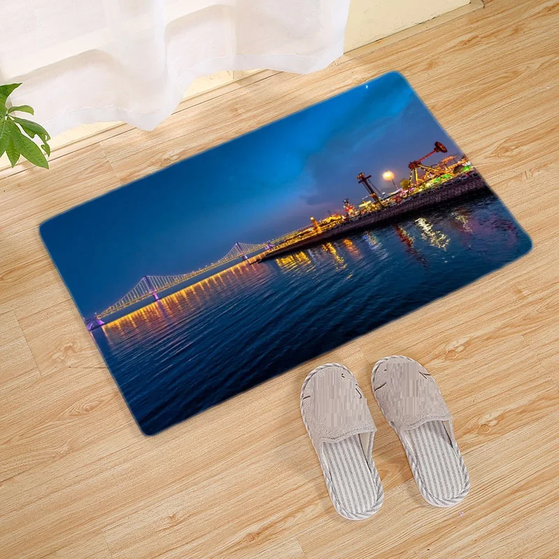 Живописный коврик для входной двери на море и пляже кухонные коврики дверей пола