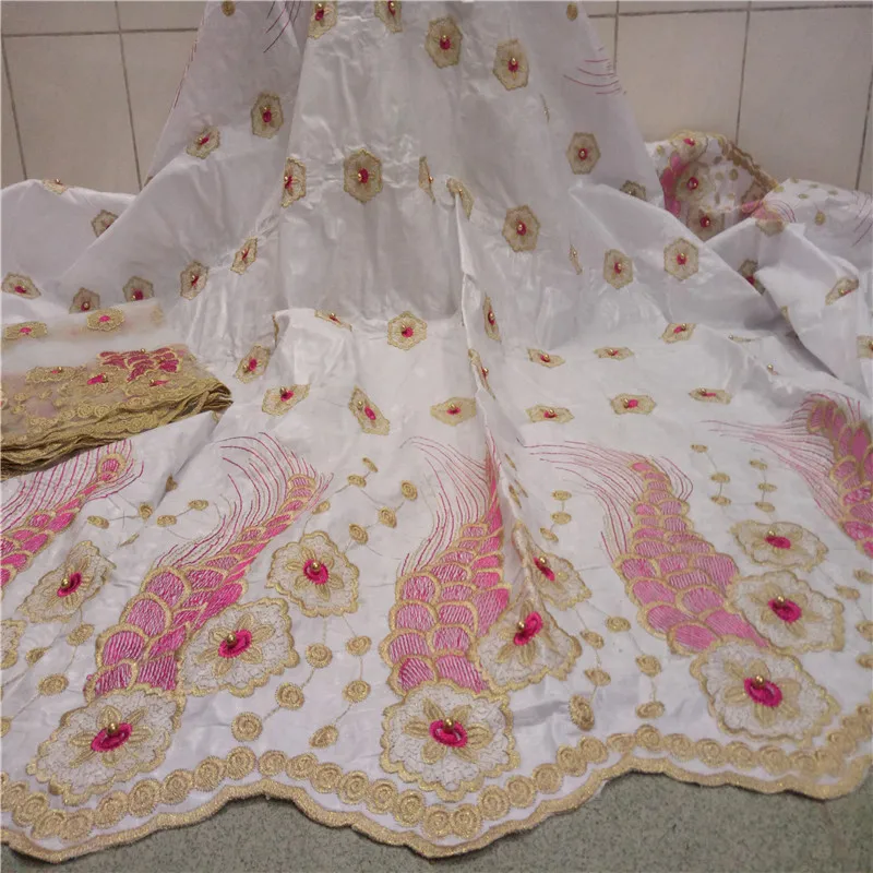 

Последний Африканский Базен Riche кружевная ткань белая Нигерия Базен кружевная ткань камни Базен брод для вечерние Швейные kc19-46 2020