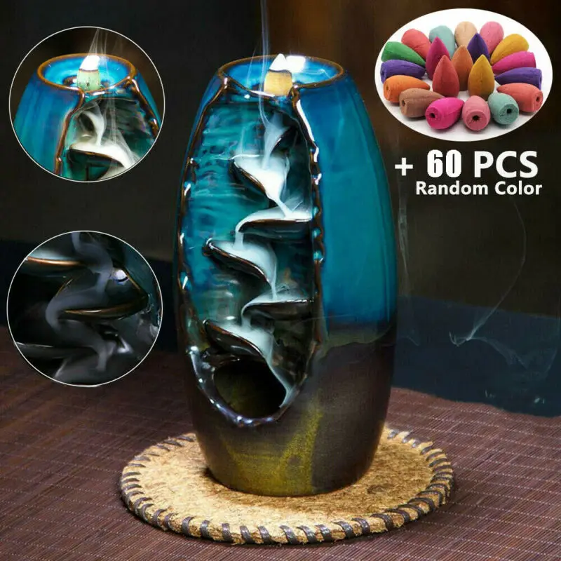 Новое поступление Керамика лампа Ладан держатель горелки плюс 60 конусов