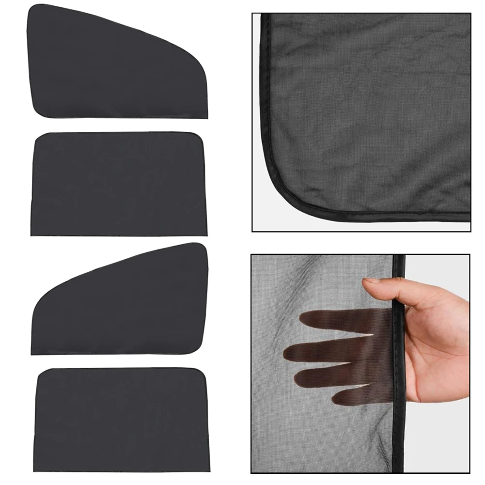 Hot sale Parasol Car 4pcs Front & Rear Side Window Sun Visor Shade Mesh Cover Sunshade for Windows |