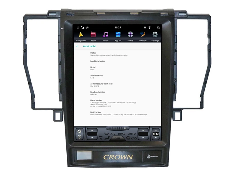 10 4 &quotвертикальный экран радио плеер для Toyota Crown 2012 GPS Bluetooth навигация шесть ядер 32