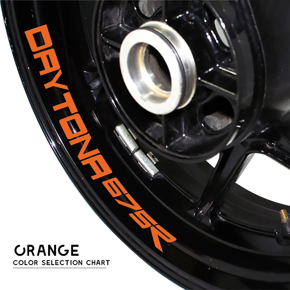 

Motorcycle wheel logo sticker reflective moto rim tire accessories decorative decals for TRIUMPH DAYTONA 675R