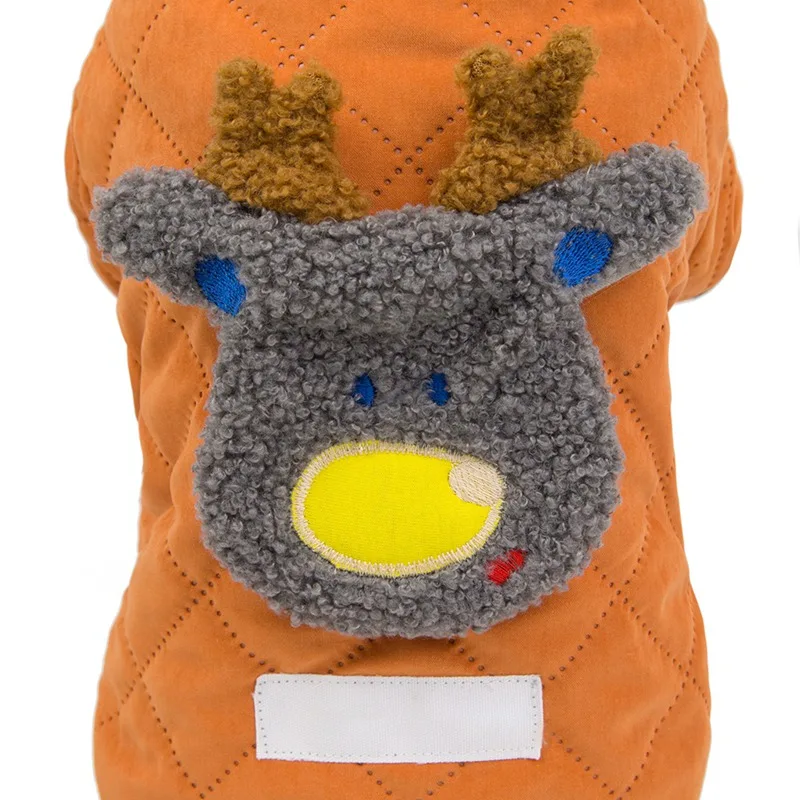 

Winter Dog Clothes Cute Deer Design Fleece Coat Cotton-padded Clothes Jacket For Cat Small Medium Dogs Pet Apparel