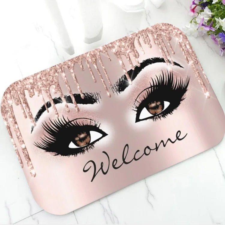 Элегантные капельки для ресниц приветственный коврик входной двери розовое