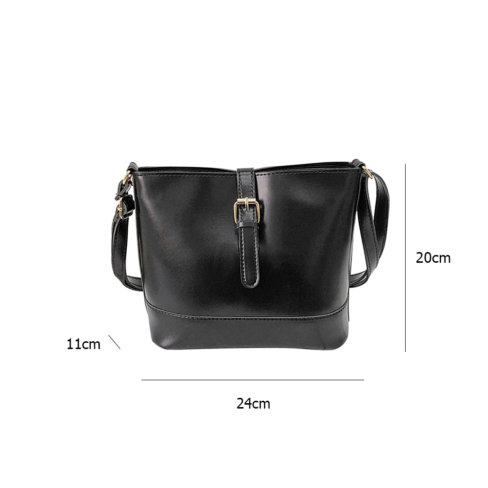 

Vintage PU Leather Shoulder Crossbody Bag Women Hasp Large Capacity Messenger Purse Street Totes